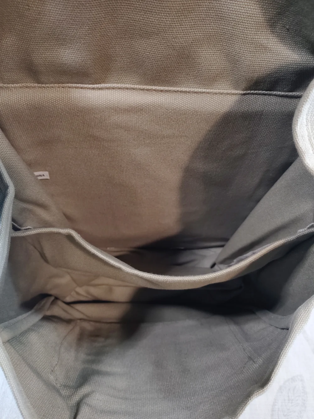 Canvas Messenger/ Crossbody Bag in Military Green